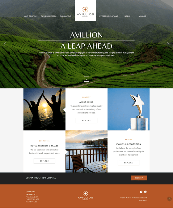 Avillion Berhad Corporate & Investor Relations Website