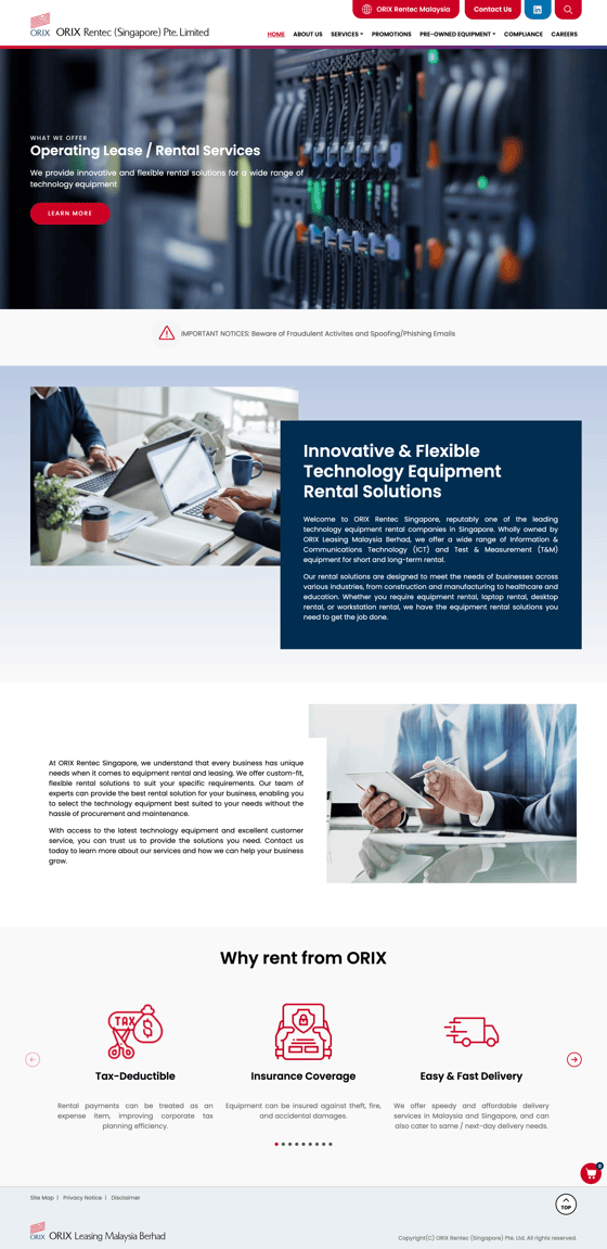 ORIX Rentec (Singapore)- Banking & Finance